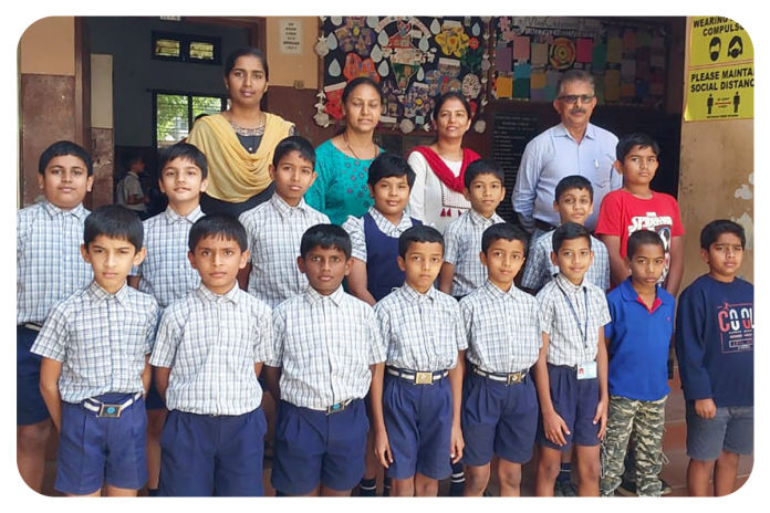 KESST  |  Children from KESST's Sainik School Entrance Examination Coaching Class with coaching teachers.